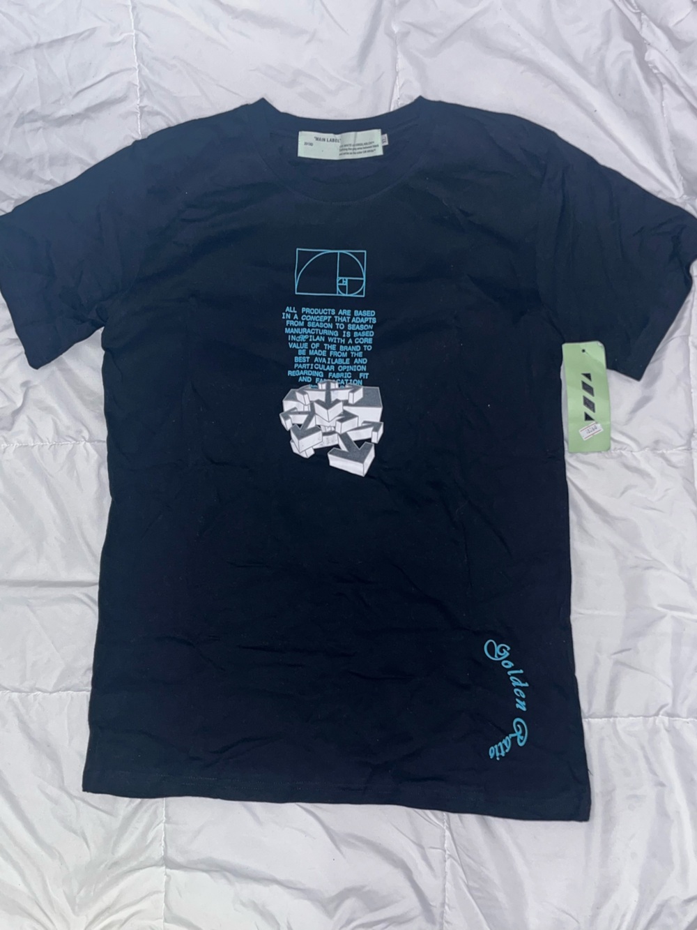 Off-White Navy TShirt XL Golden Ratio